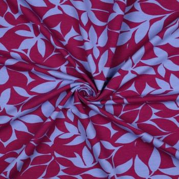 Preview: Sweat Baumwolle - Leaves Lilac Purple